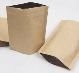 Túi zippe 2 mặt giấy Kraft  không cửa sổ